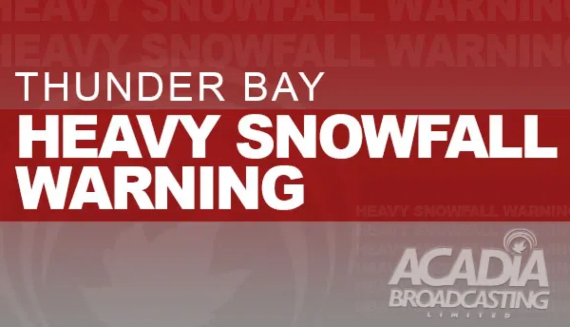 Tbay Heavy Snowfall Warning