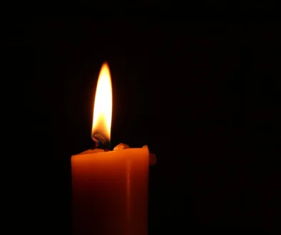 close-up of lighted candle