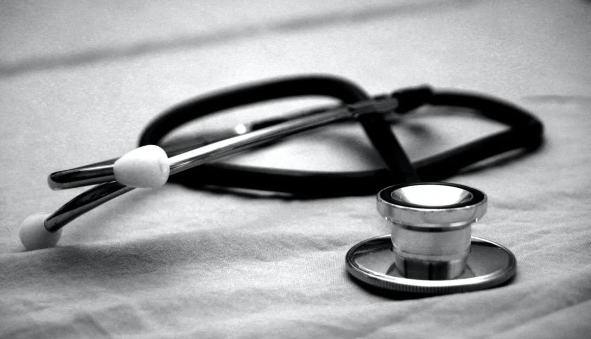 black and gray stethoscope