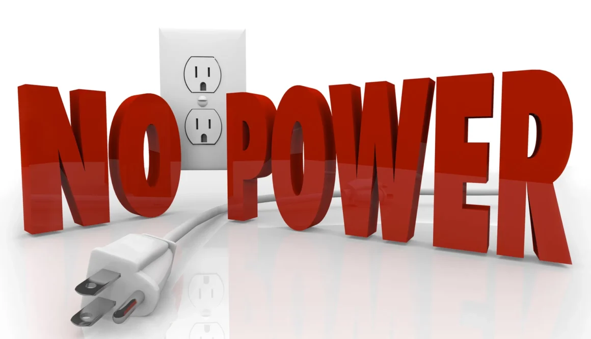 No Power Words Electrical Cord Outlet Electricity Outage