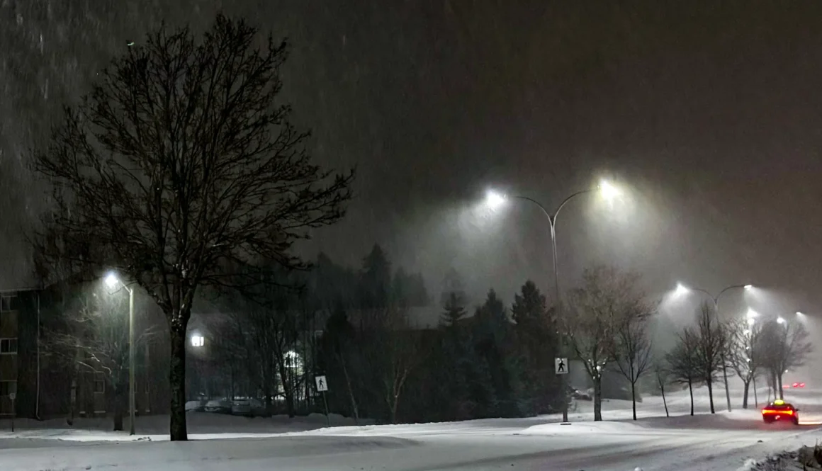 Snowfall in Saint John New Brunswick