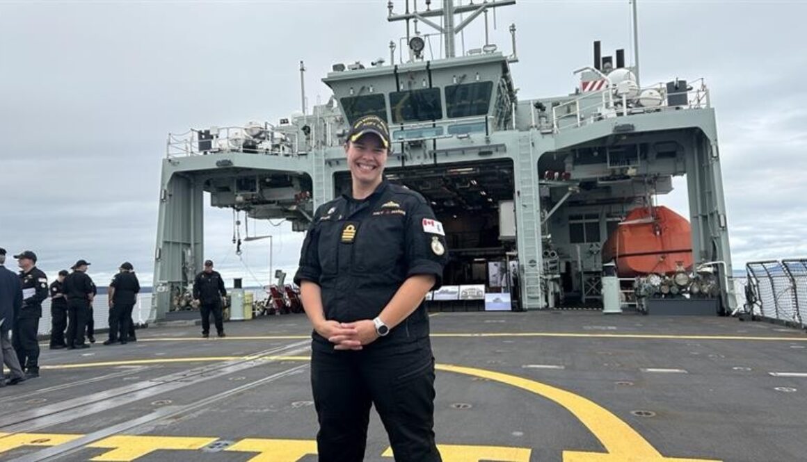 Commander and Commanding Officer aboard HMCS Margaret Brooke - Teri Share