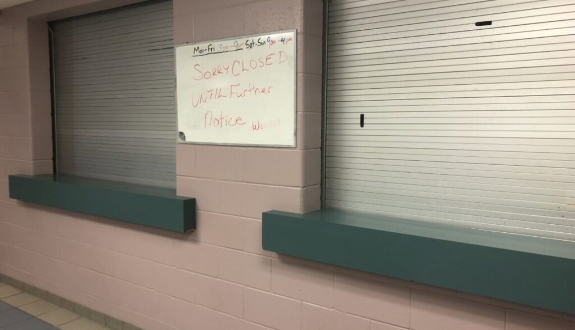 Memorial Sports Centre Canteen closed