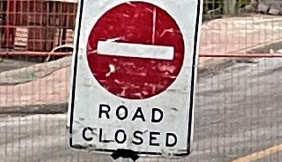 road closed sign
