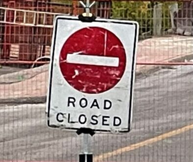 road closed sign
