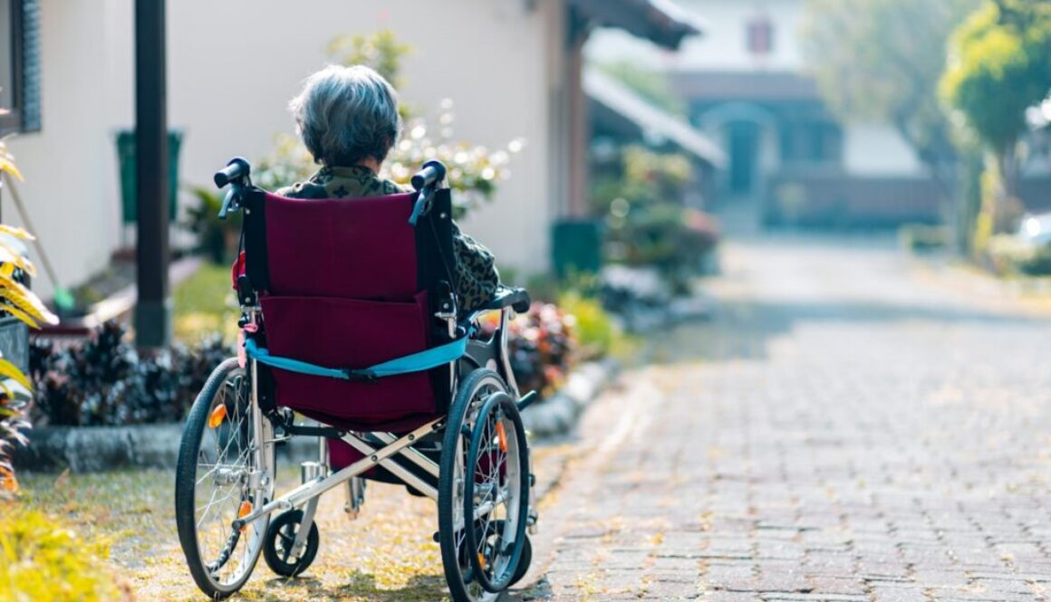 woman sitting on wheelchair