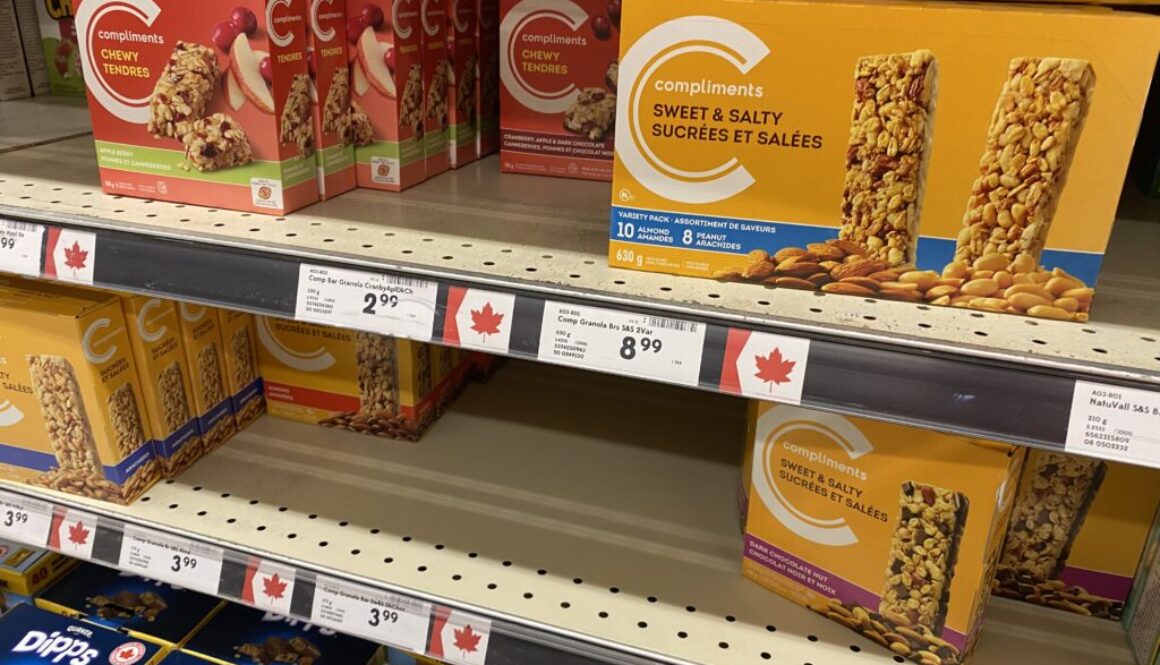 Canadian products on store shelve March 25 2025