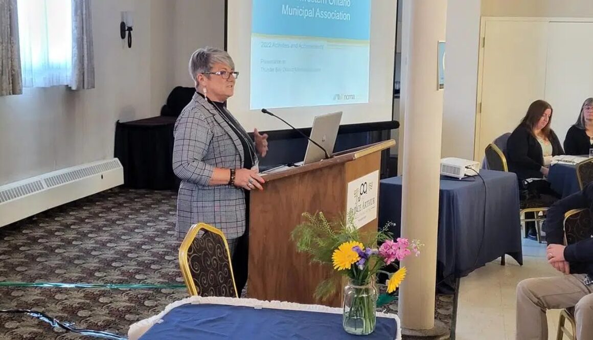 NOMA Past President Wendy Landry at a NOMA meeting