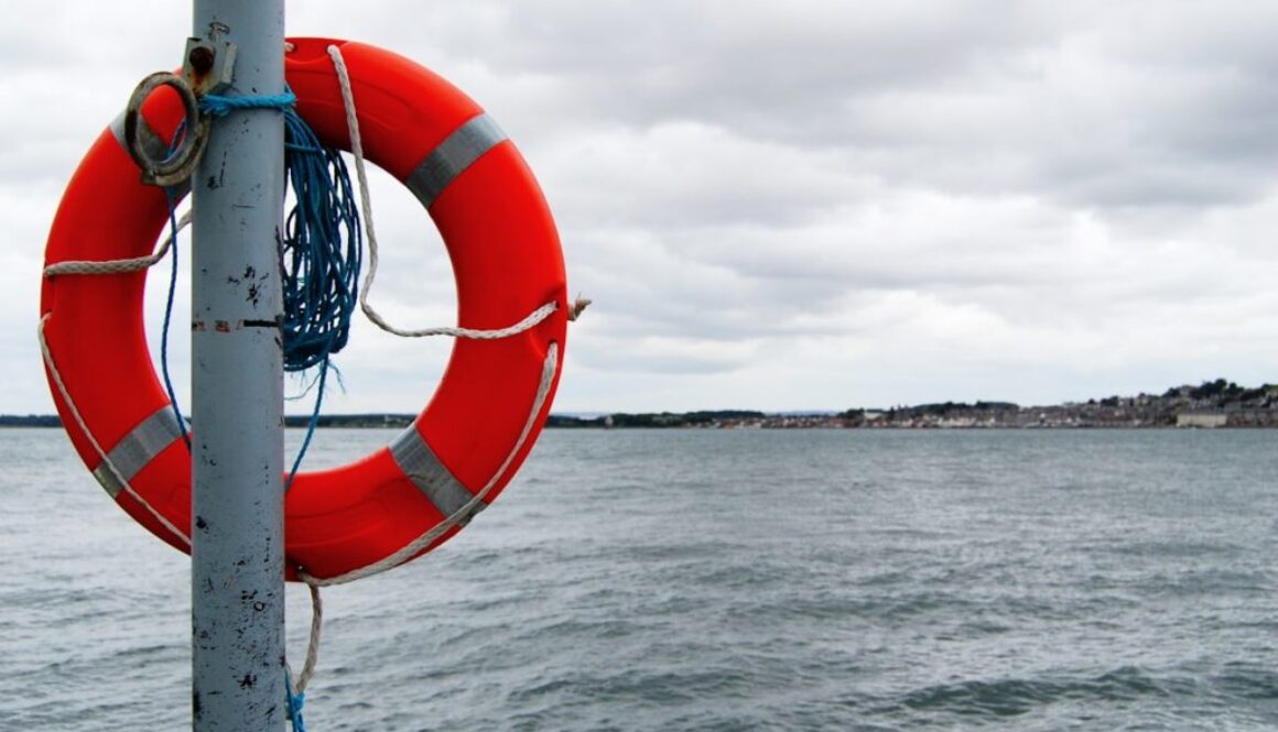 a life preserver on a boat in the water