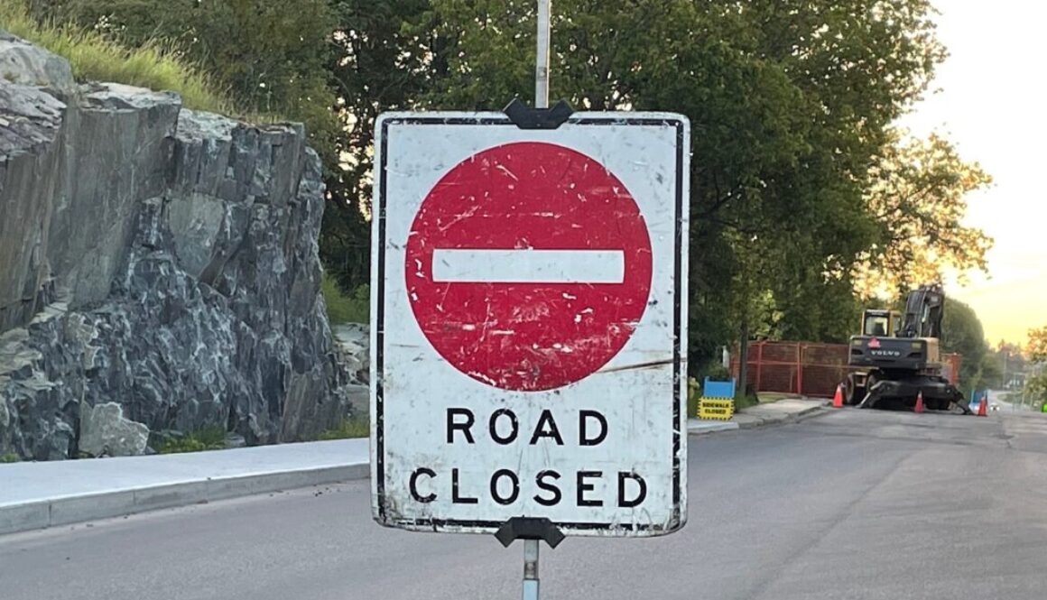 road closed signage