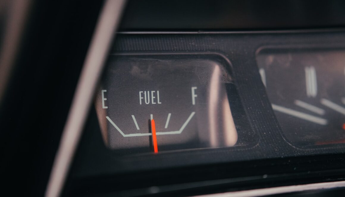 a close up of a speedometer on a car