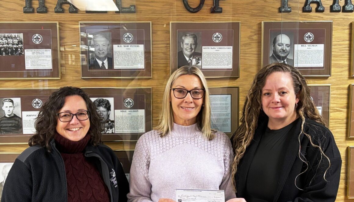 Fort Frances Sports Hall of Fame donation to Kidsport