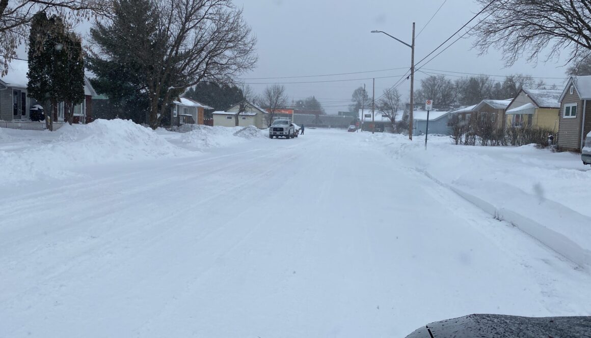 Snow Fort Frances street Dec 2024