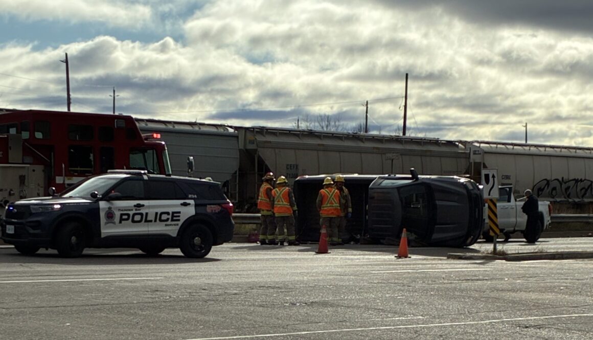 overturned car water st nov 7