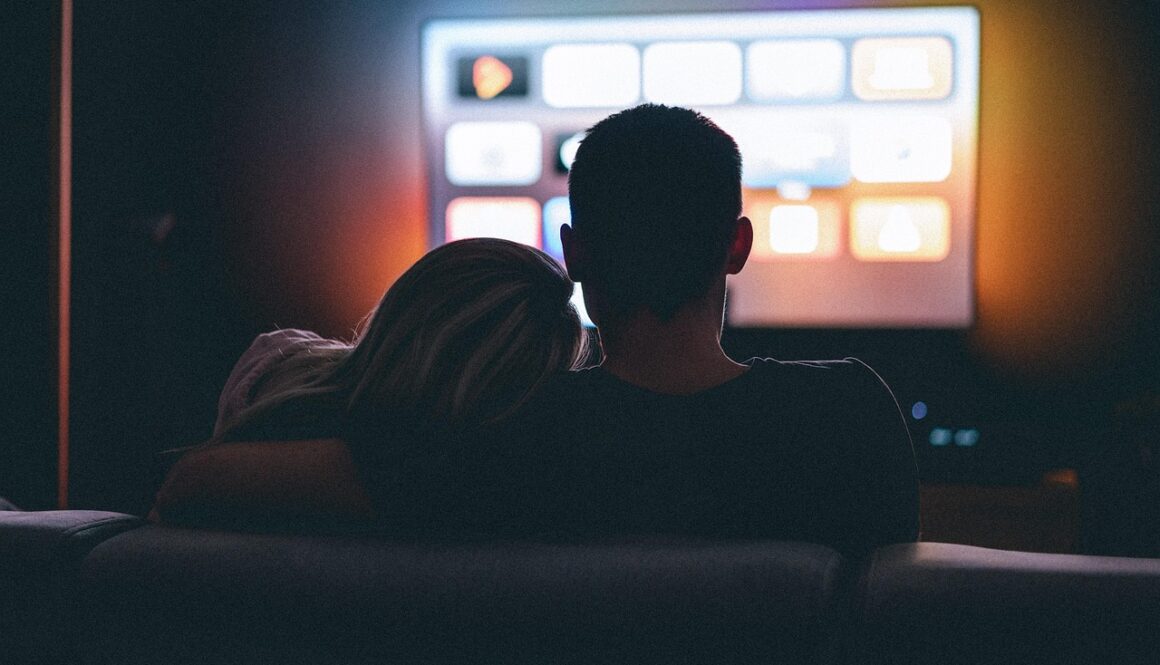 couple, dark room, watching, together, tv, television, girl, guy, man, woman, room, screen, entertainment, recreation, movies, series, dark room, tv, television, television, television, movies, movies, movies, movies, movies