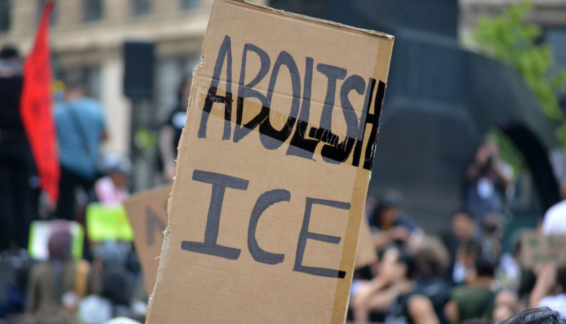 Anti-ICE protest in New York City.