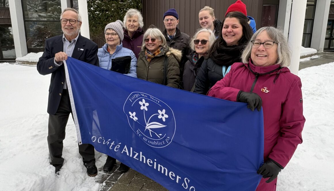 Alzheimer Society flag raising Fort Frances Jan 6 2026