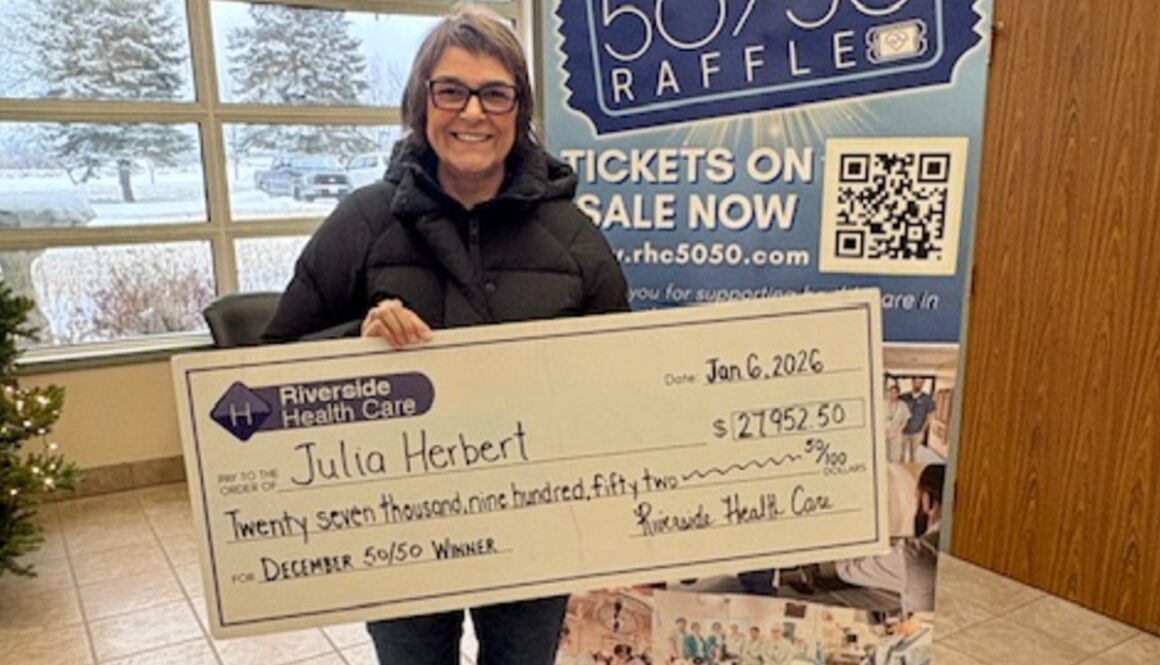 Julia Hebert 50-50 winner in Dec 2025