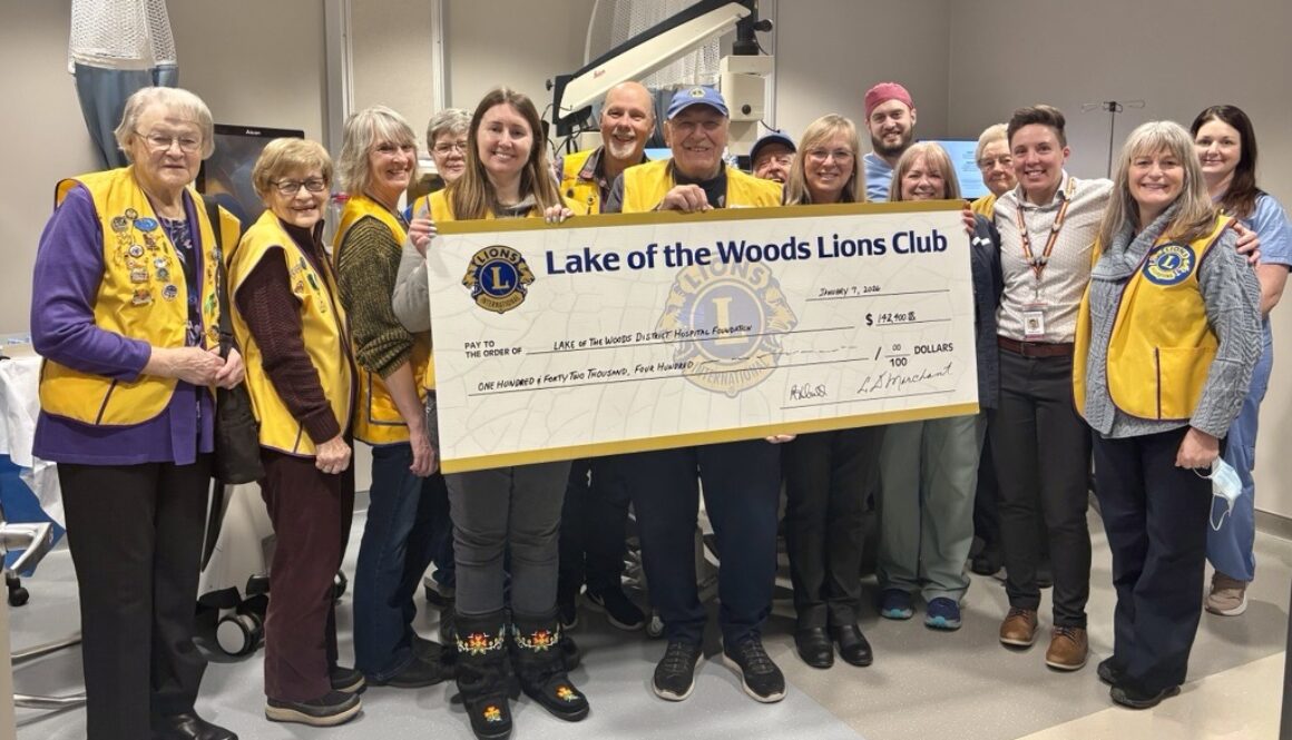 Lions Club Cheque presentation