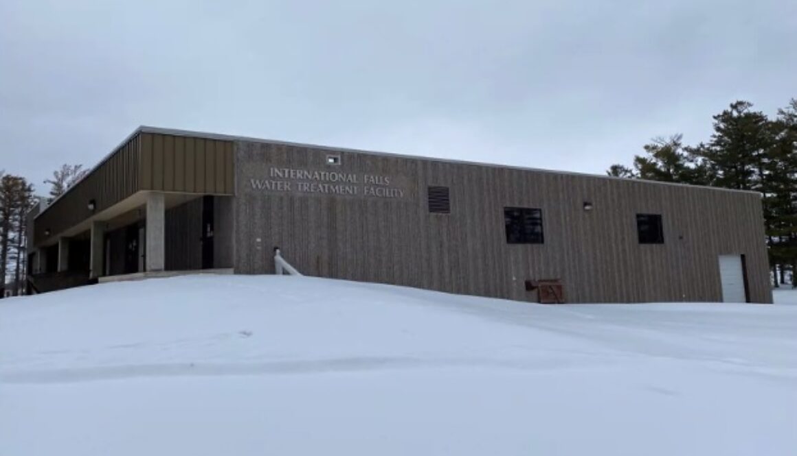 International Falls water plant winter