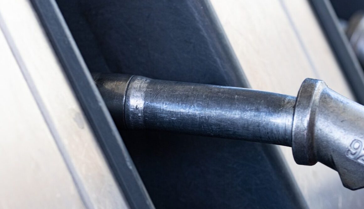 a close up of a gas pump nozzle