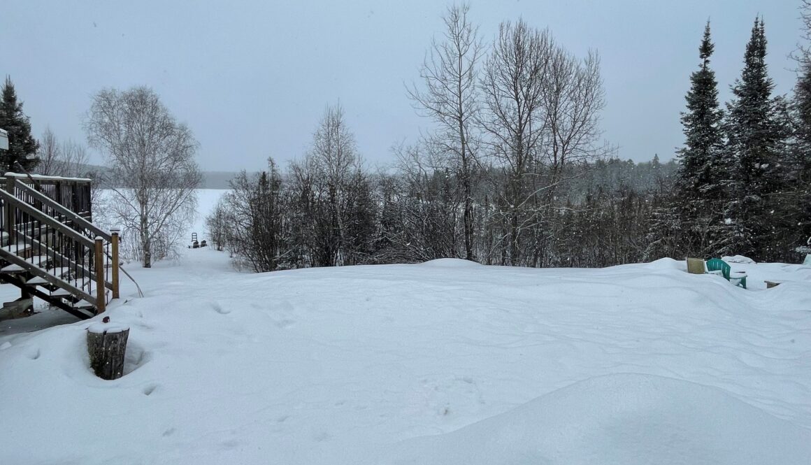 kenora lake snow