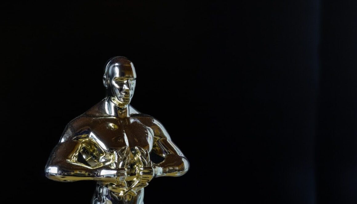 a gold and silver statue