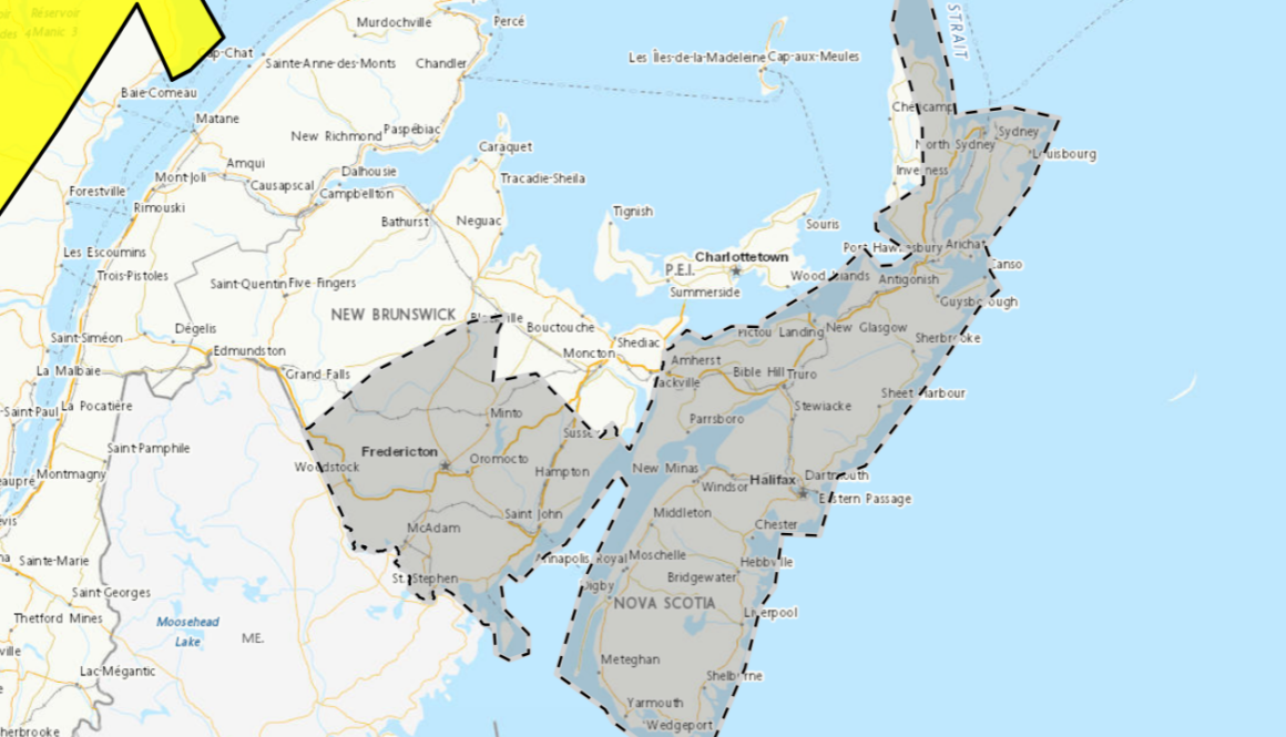Environment Canada weather statement map Mar 15