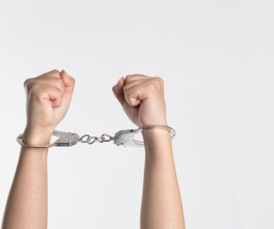 person showing handcuff