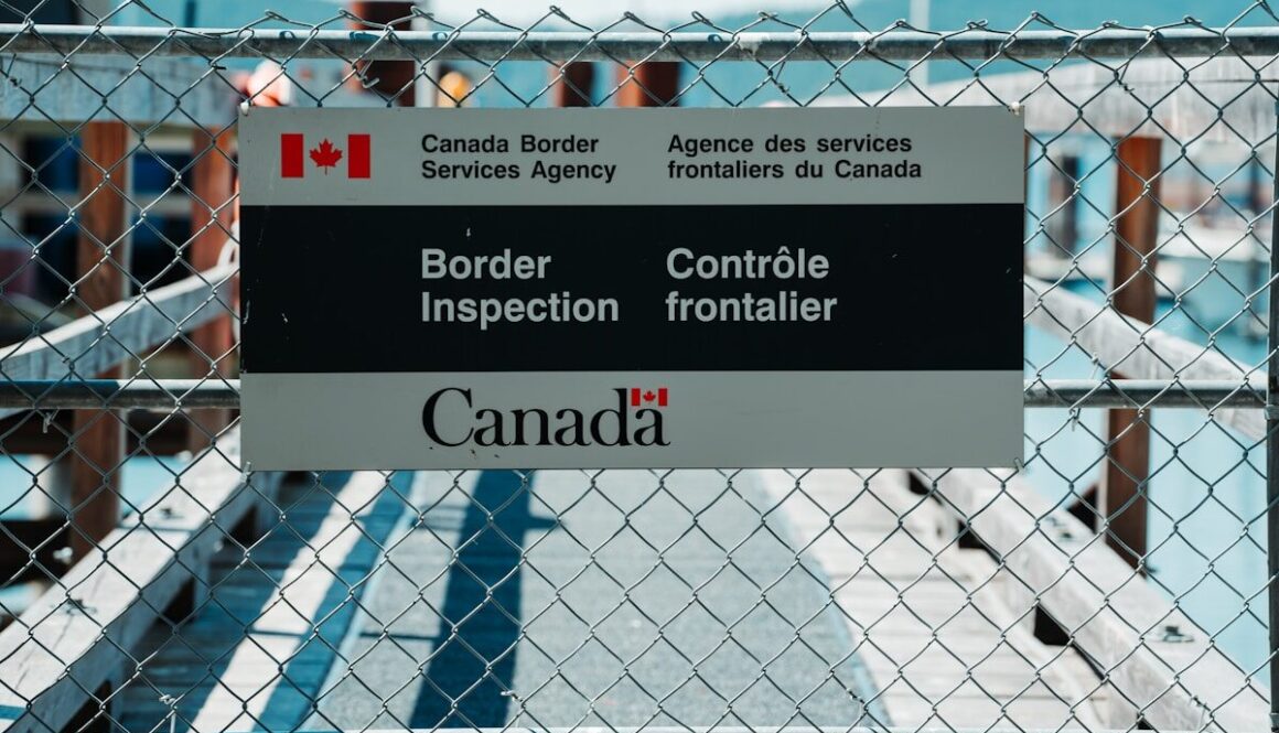 blue and white metal fence