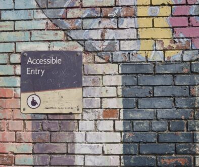 black and white brick wall