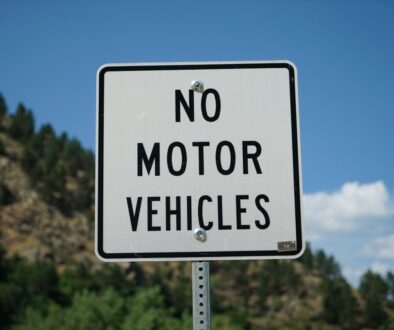 no motor vehicles signaboard