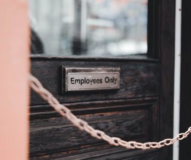 a close up of a door with a chain on it