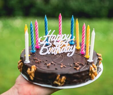 happy birthday cake with candles